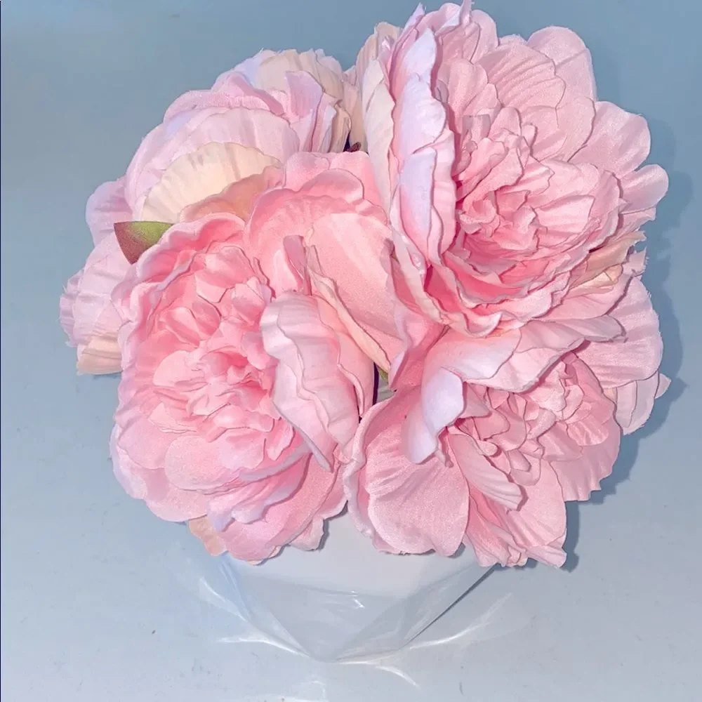 Pink Peony Silk Flower Arrangement